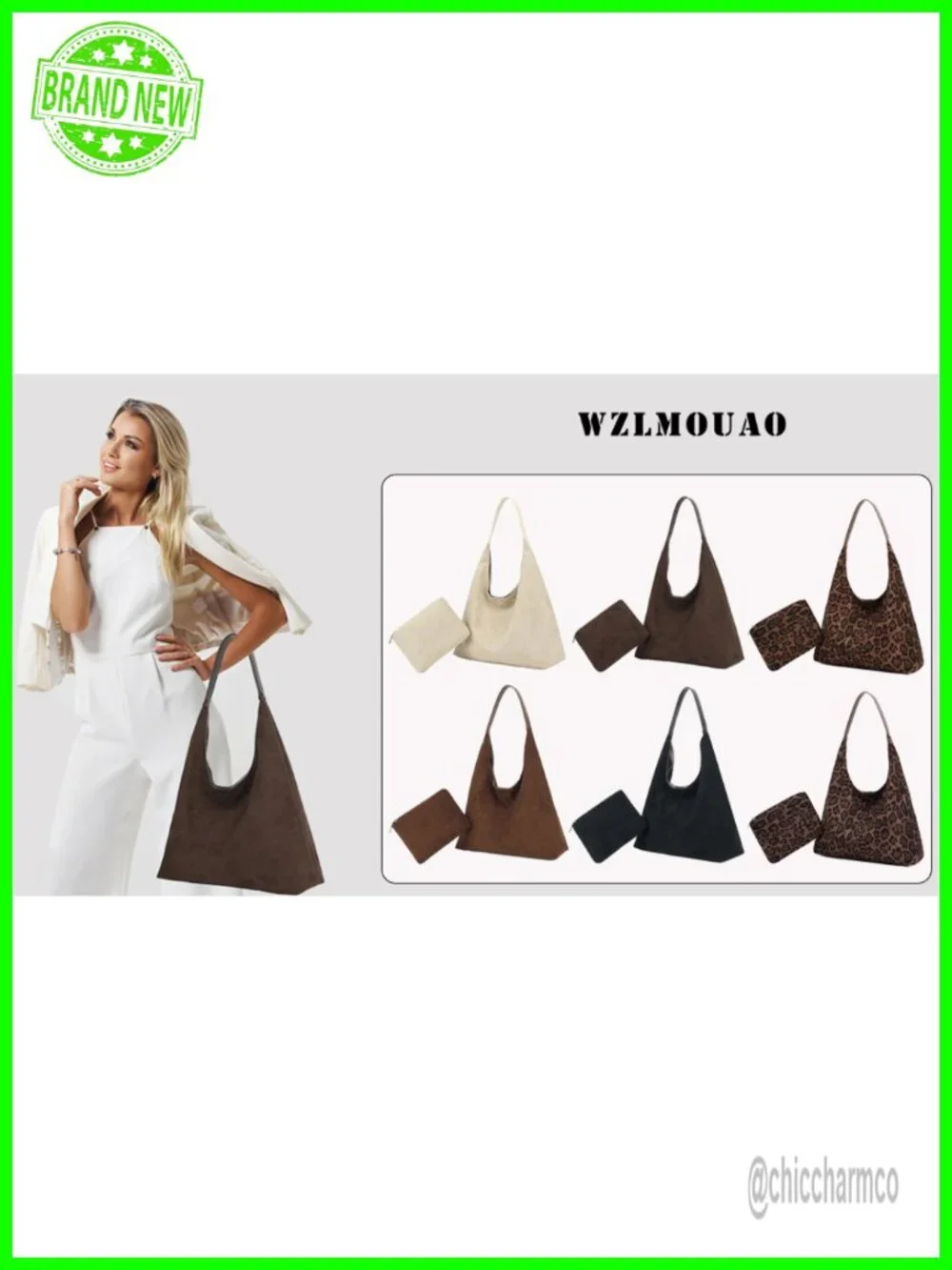 Super Soft Slouchy Hobo Bag, Large Capacity Faux Suede Tote, Work Handbag